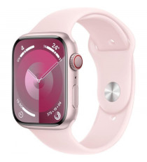Apple Watch Series 9 GPS - 45mm - Boîtier Pink Aluminium - Bracelet Light Pink Sport Band - S/M