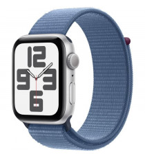 Apple Watch SE GPS - 44mm - Boîtier Silver Aluminium - Bracelet Winter Blue Sport Loop