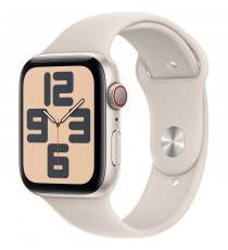Apple Watch SE GPS + Cellular - 44mm - Boîtier Starlight Aluminium - Bracelet Starlight Sport Band - M/L