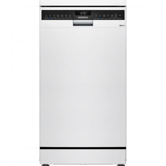 Lave-vaisselle pose libre SIEMENS SR23EW24ME iQ300 - 10 couverts - Induction - L45cm - 44dB - Blanc