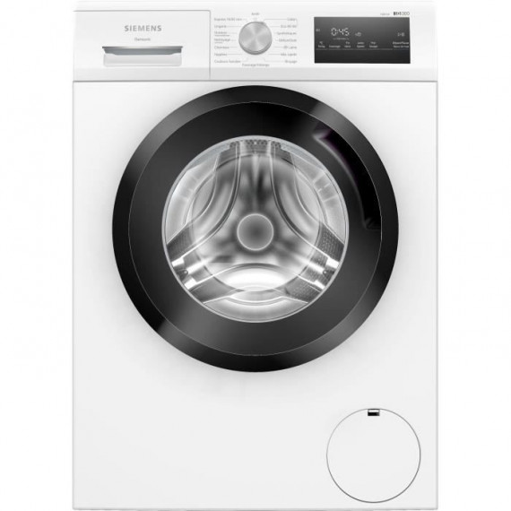 Lave-linge hublot SIEMENS WM12N128FR iQ300 - 8 kg - Induction - L60cm - 1200 trs/min - Blanc
