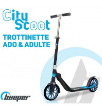 Trottinette mécanique - Adulte/Ados - Beeper City Scoot - Roues 8'' - Suspension avant - Cadre Noir - Sans frein guidon