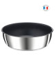 TEFAL L9733502 INGENIO PREFERENCE Sauteuse 24 cm, inox, antiadhésif, poignée vendue séparément, tous feux dont induction,