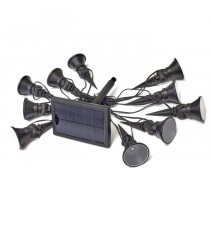 Guirlande solaire - SMARDTV - Multi-spots 5L - 10 ampoules - Blanc froid - 5 lumens