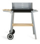 LIVOO Feel good moments - Barbecue charbon finition bois - Gris - Barbecue charbon finition bois