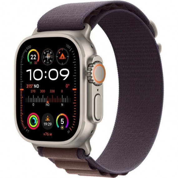 Apple Watch Ultra 2 GPS + Cellular- 49mm - Boîtier Titanium - Bracelet Indigo Alpine Loop - Medium