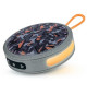 BIGBEN Party - Enceinte Bluetooth ronde avec dragonne et effets lumineux - 15W - Gris et orange camouflage