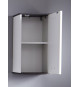 CALIFORNIA Armoire de toilette salle de bain 1 porte - L32 x P21 x H60 cm - Mélaminé Blanc et Anthracite