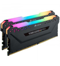 Mémoire RAM - CORSAIR - Vengeance RGB Pro DDR4 - 32GB 2x16GB DIMM - 3600 MHz  - 1.35V - Noir (CMW32GX4M2D3600C)