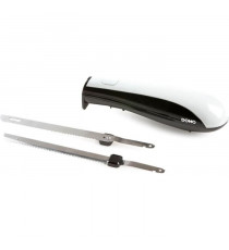 Couteau électrique - DOMO - Lames dentelées en acier inoxydable - 590 gr - 150W - Noir / Blanc