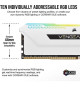Mémoire RAM - CORSAIR - Vengeance RGB Pro SL DDR4 - 32GB 2x16GB DIMM - 3600 MHz  - 1.35V - Blanc (CMH32GX4M2D3600C)