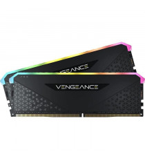 Mémoire RAM - CORSAIR - Vengeance RGB RS DDR4 - 16GB 2x8GB DIMM - 3600 MHz  - 1.35V - Noir (CMG16GX4M2D3600C)