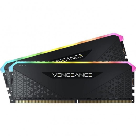 Mémoire RAM - CORSAIR - Vengeance RGB RS DDR4 - 16GB 2x8GB DIMM - 3600 MHz  - 1.35V - Noir (CMG16GX4M2D3600C)