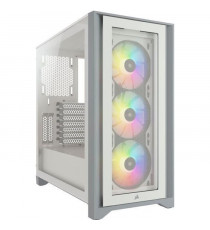 CORSAIR Boîtier PC iCUE 4000X RGB - Moyen Tour - Verre trempé - Blanc (CC9011205WW)
