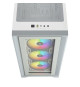 CORSAIR Boîtier PC iCUE 4000X RGB - Moyen Tour - Verre trempé - Blanc (CC9011205WW)