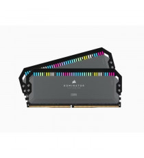 Mémoire RAM - CORSAIR - DOMINATOR PLATINUM RGB DDR5 - 32GB 2x16GB DIMM - 5200 MHz - 1,25V - Gris (CMT32GX5M2B5200Z40)