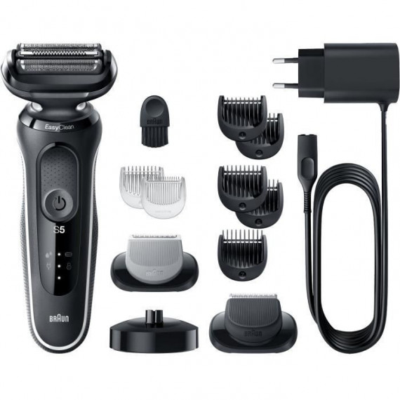 Rasoir Électrique BRAUN Series 5 - 51-W4650cs - 3 lames flexibles - systeme EAsyClean - 2 Accessoires EasyClick