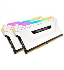 Mémoire RAM - CORSAIR - Vengeance RGB Pro Series DDR4 - 16GB 2x8GB DIMM - 3200 MHz  - 1.35V - Blanc (CMW16GX4M2C3200C)