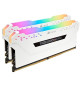 Mémoire RAM - CORSAIR - Vengeance RGB Pro Series DDR4 - 16GB 2x8GB DIMM - 3200 MHz  - 1.35V - Blanc (CMW16GX4M2C3200C)