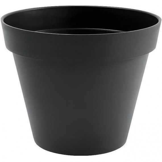 EDA Pot de fleur rond Toscane - Ø 48 x H 40 cm - 43 L - Gris anthracite