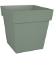 EDA Pot de Fleur Carré TOSCANE 39 cm - 38 L - 39 x 39 x H 39 cm - Vert laurier