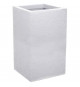 EDA Bac a Fleurs Carré Haut Graphit Up - 36 L - 29,5 x 29,5 cm x 49,5 cm - Blanc cérusé