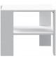 Table basse PILVI 2 Plateaux - Style contemporain - Particules mélaminé - Décor Blanc - L 55 x P 55 x H 45 cm