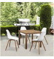 Lot de 4 chaises de jardin polypropylene - 50 x 55 x 85,5 cm