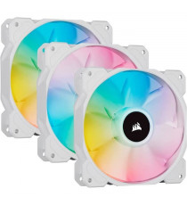 CORSAIR Ventilateur SP Series - White SP120 RGB ELITE - 120mm RGB LED Fan with AirGuide -Triple Pack Lighting Node (CO-905013…