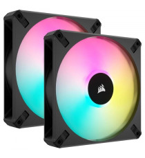 CORSAIR - AF140 RGB ELITE - Ventilateurs AF ELITE Series - 140mm - AirGuide - Pack de deux - Noir - (CO-9050156-WW)