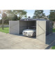 Garage en métal 16 m² - Abri de jardin en acier galvanisé avec kit d'ancrage - Gris anthracite