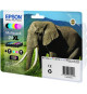 EPSON Multipack 24 XL - Eléphant - Noir, jaune, cyan, magenta, magenta clair, cyan clair (C13T24384011)