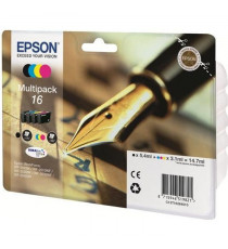 EPSON Multipack T1626 - Stylo Plume - Noir, Cyan, Magenta, Jaune (C13T16264012)