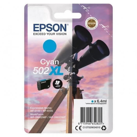 EPSON Cartouche d'encre 502 XL Cyan - Jumelles (C13T02W24020)