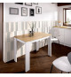 Table a manger - cuisine - blanc et chene - L 110 x l 67 x H 77 cm -ASPEN