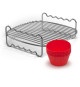 Set d'accessoires de cuisson, Grille double niveau, moules a muffin pour Philips AirFryer - PHILIPS - HD9904/01