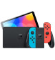 Console Nintendo Switch - Modele OLED  Bleu Néon & Rouge Néon + Mario Kart 8 Deluxe (Code) + 3 mois d'abonnement NSO (Code)