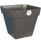 RIVIERA Pot de fleurs carré Soleilla en plastique - 49 x 49 x H 45 cm - 65 L - Gris pailleté