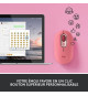 Souris Sans Fil Logitech POP Mouse avec Emojis Personnalisables, Bluetooth, USB, Multidispositifs - Rose