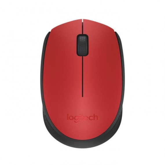 LOGITECH - Souris sans fil ambidextre M171 - Rouge - Grande portée
