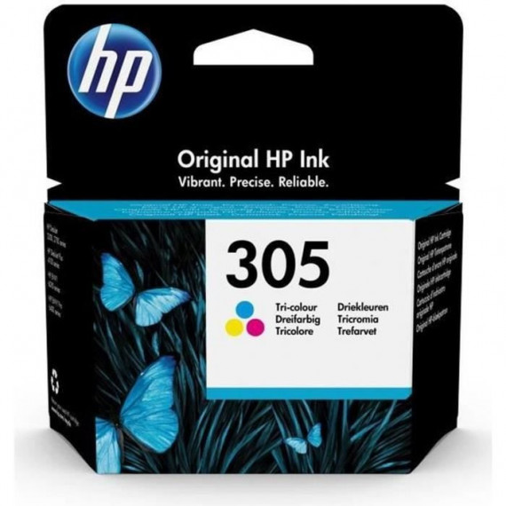 Cartouche d'encre HP 305 authentique tricolore (3YM60AE) pour HP DeskJet 2300/2710/2720/Plus4100, HP Envy 6000/Pro 6400