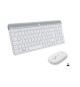 Logitech MK470 Slim Combo Clavier et Souris sans Fil Compacte, Ultra Silencieux, 2,4 GHz USB, Plug n' Play, pour Windows - Blanc