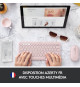 Clavier - Sans fil - LOGITECH - K380 multi device - BLUETOOTH - Design Compact - Rose