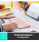 Clavier - Sans fil - LOGITECH - K380 multi device - BLUETOOTH - Design Compact - Rose