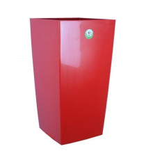 RIVIERA Pot de fleurs Nuance - Carré - 38 x 38 x H 69 cm - 67 L - Rouge