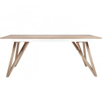 Table a manger extensible - placage frene - style scandinave - Sawyer L180 / 220 x P 90 x H 75