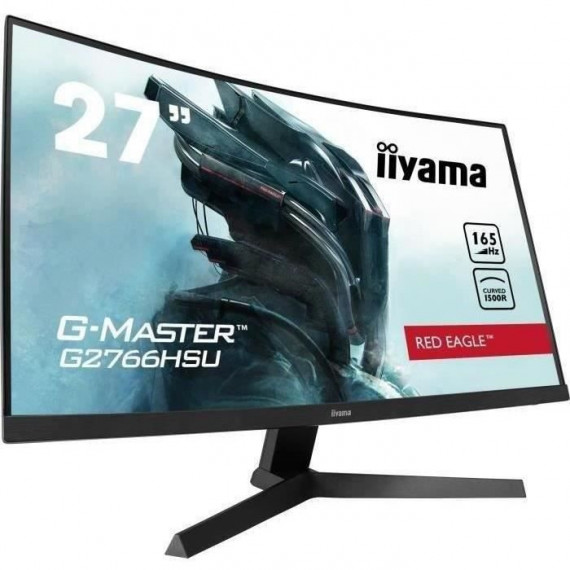 Ecran PC Gamer Incurvé - IIYAMA G-Master Red Eagle G2766HSU-B1 - 27 FHD - Dalle VA - 1 ms - 165Hz - 2 x HDMI / DP - AMD FreeS…