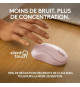 Logitech M240 Souris Bluetooth, Sans fil, Compacte, Portable, Suivi fluide - Rose