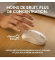 Logitech M240 Souris Bluetooth, Sans fil, Compacte, Portable, Suivi fluide - Blanc