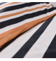 Parure de lit 2 personnes -TODAY - 240x200 cm - 100% Coton - Orange, Noir et Blanc